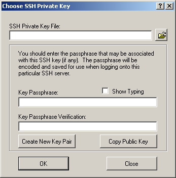 Configure SSH Choose Key