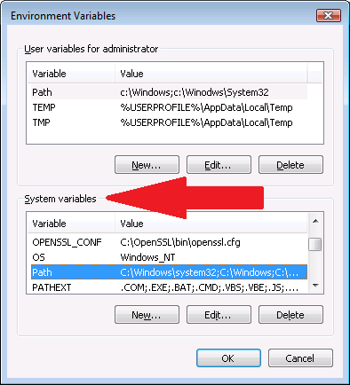 Environment variables windows 7 где находится